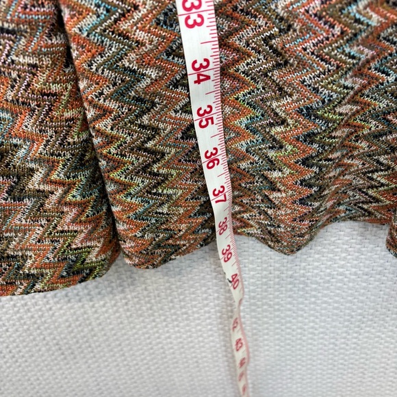 Maeve Anthropologie Westwater Dress Womens Med Chevron Knit Flounce Hem Boho - Picture 9 of 9